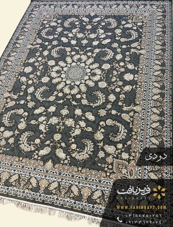 فرش طرح گلوریا 700 شانه دودی